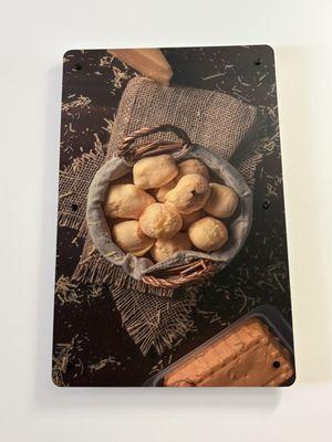 picture of Brazilian cheese bread on the Wall!