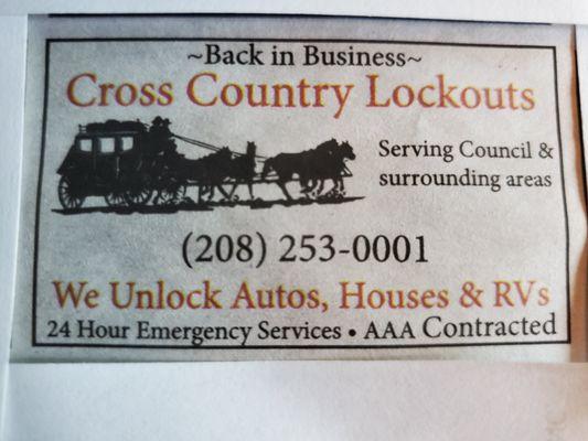 Cross Country Lock & Key