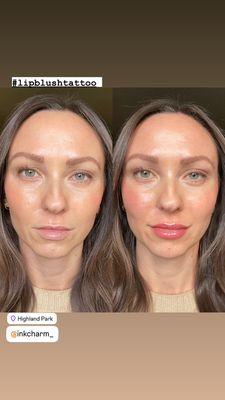 Lips blushing Tattoo