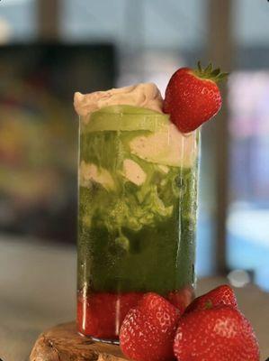 Strawberry matcha