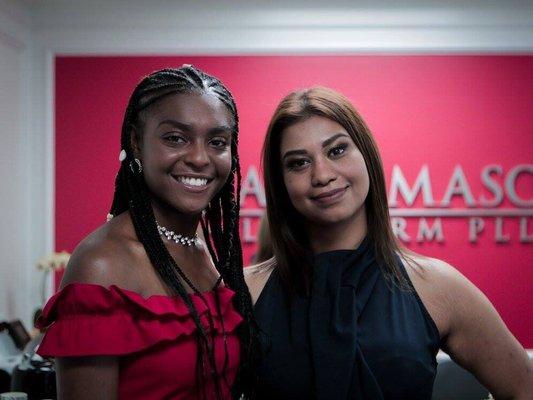 Kenia, our legal assistant, and firm partner Melissa Masoom.