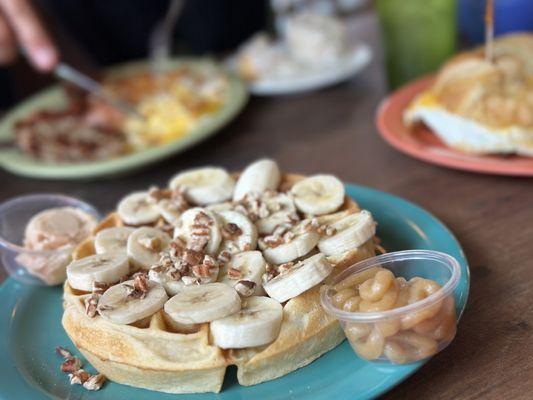 Banana nut waffle