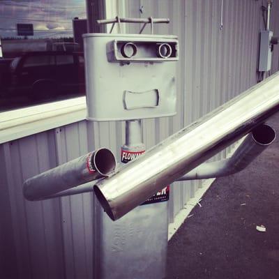 Their fun robot out front.