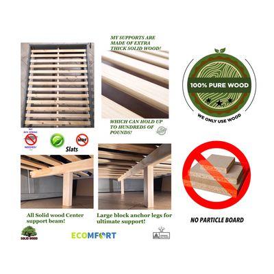 All Solid Wood slats on ALL of our beds. Making it one of the strongest beds anywhere!!!