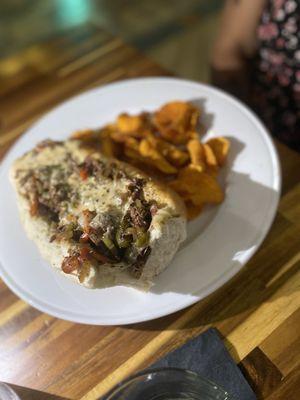 Philly with homemade chips