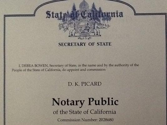 Denise K Picard - Ventura Mobile Notary