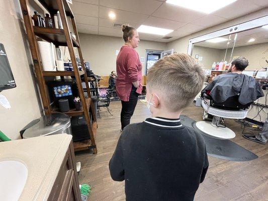 Happy kid with fresh haircut