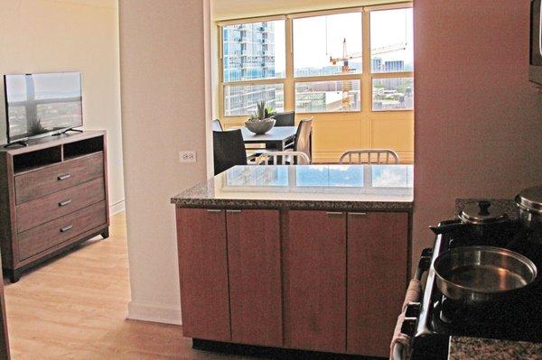 2BDR Kitchen Island View