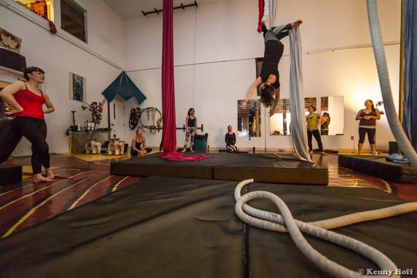 Land view of aireal class in action