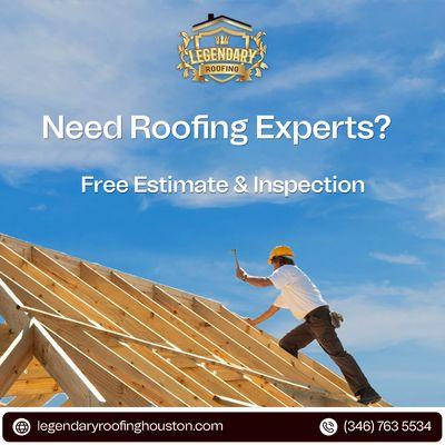 Need roofing experts?
Legendary Roofing strives for excellence for our customers.
Call us today at (346) 763 5534.