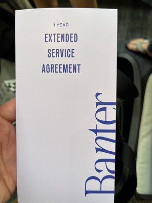 Service agreement
