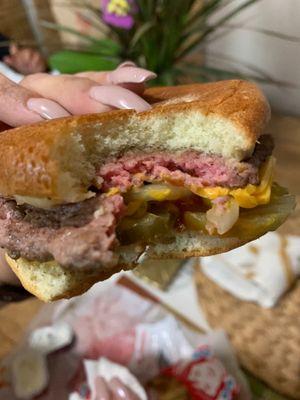 Raw Jr. Cheeseburger