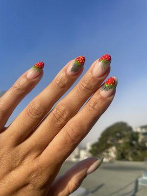Strawberry nail art