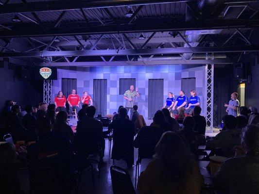 Ref Todd expaining the rules of ComedySportz.....be silly and have fun!