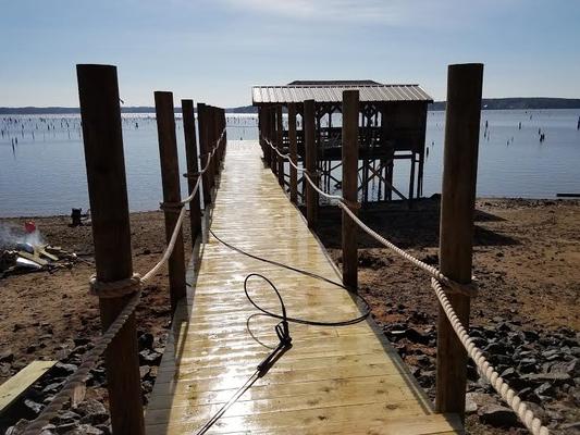 Customer Brandon used our 1 1/2" UnManila Rope on his deck.