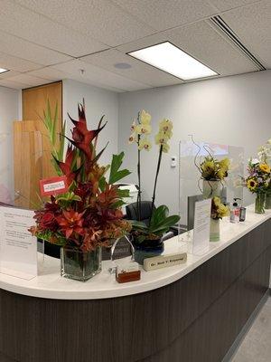 Front receptionist area