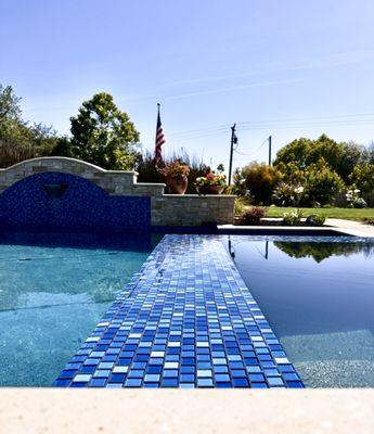 Shimmering Blue Tiles