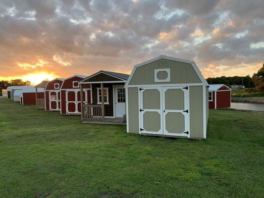 Many buildings to choose from including Barns, Lofted Barns, Side-lofted Barns, Utility Sheds, Cottage Sheds, Cabins, Garages, and more!