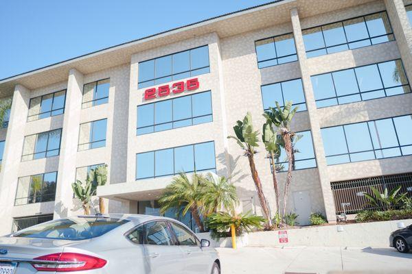 Outside. We're at the top of the hill.