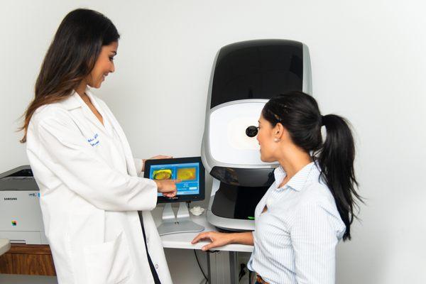 No dilating your eyes! We use the most innovative technology for our comprehensive eye exams.