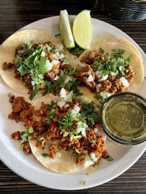 Chorizo and Pastor Tacos