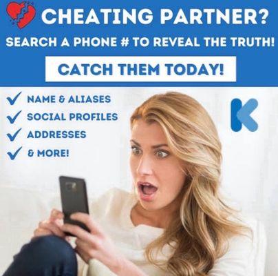 We can help you spy on your cheating spouse or partner. Drop us a message