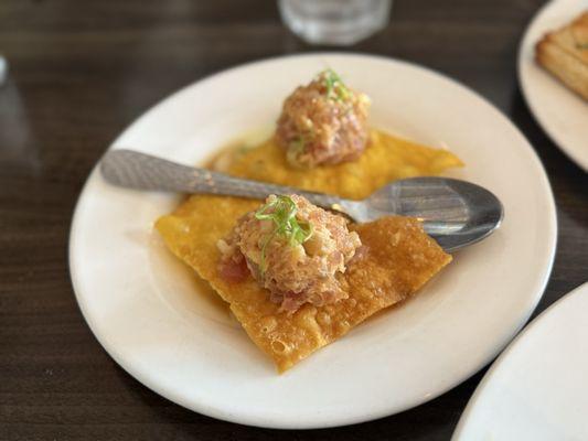 Ahi Tartare Happy Hour. Amazing. I could eat ten more.
