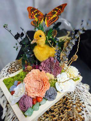 Another one of my hand crafted Oddities. This one is made with a real taxidermied gosling.