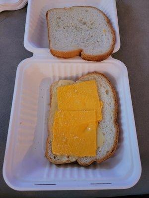 This is the sandwhich I got..... I'm not sure I need to write anything else. This place is awful! Avoid! They call it " The Usual "