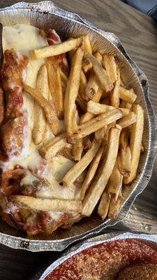 Eggplant Parm Sandwich with Fries