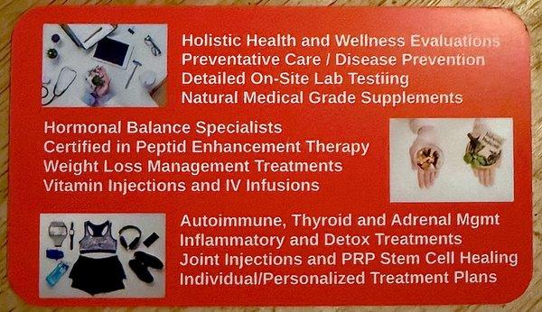 Details of many of the services offered at our clinic