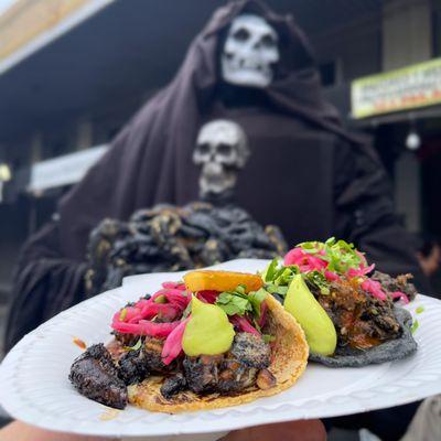 The Posiedon (left) and El Goth Taco (right)