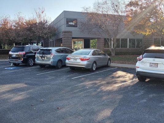 The view from the parking lot.