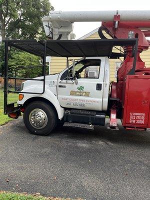 The truck is arrived.