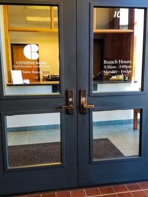 Front doors to suite