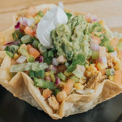 Fresh Salad in our fresh taco bowl