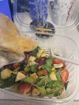 Had to pat the salad with paper towel several times to even be able to eat