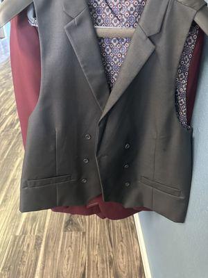 Charcoal double breasted vest