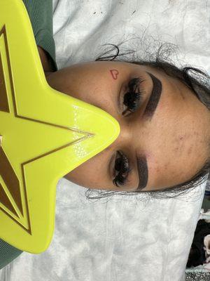 Mapped & shaped to your face you decide how thick or thin .