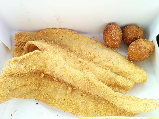 Two piece "filet only" - although no side, it came with 4 hush puppies - bonus!