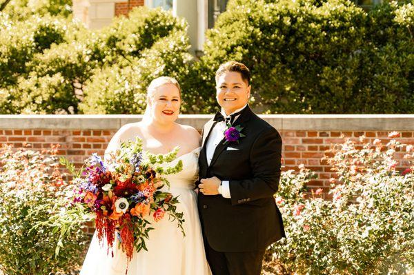 My bouquet and my friend's boutonniere