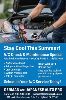 Whether you need to service your R-134a or 1224yf Refrigerant. We can help you with your HVAC A/C system and make it cold again