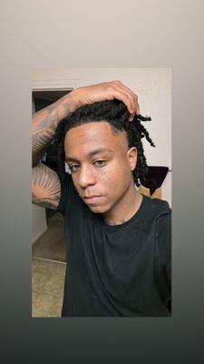 Me after her retwist and a nice lil fade