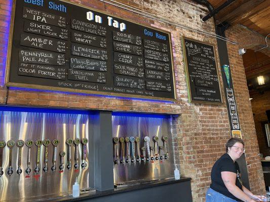 Tessa and her beer board