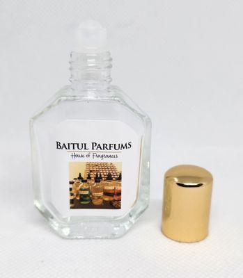 Half oz flat square roll-on bottle