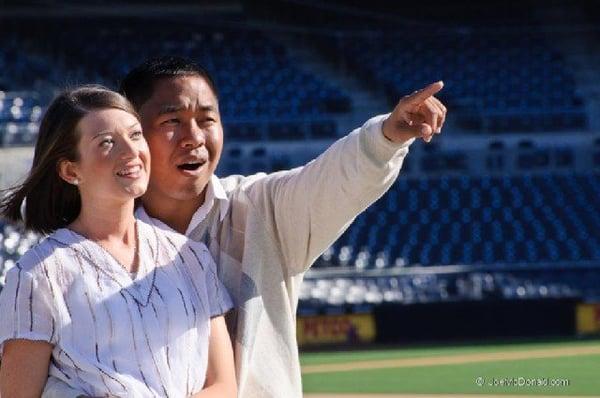Michael & Shanna Engagement, Petco Park, San Diego, California