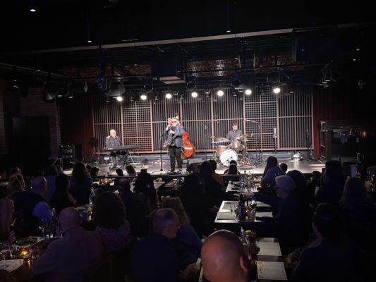 This is from a high top bar thing that is in between the bar and the stage. It faces the stage.