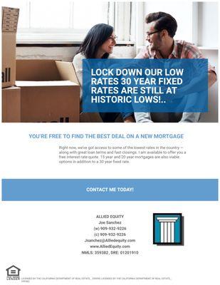 May 15th, 2020- 30 year fixed rates are still at historical lows