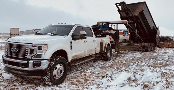 Rain, shine, or SNOW, we do our best to keep our schedule on-track for our clients! 
Give us a call/text to book your next dumpster rental.
