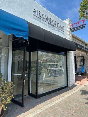 New store front sign and blade sign for Alexander Daas Opticians in downtown San Clemente